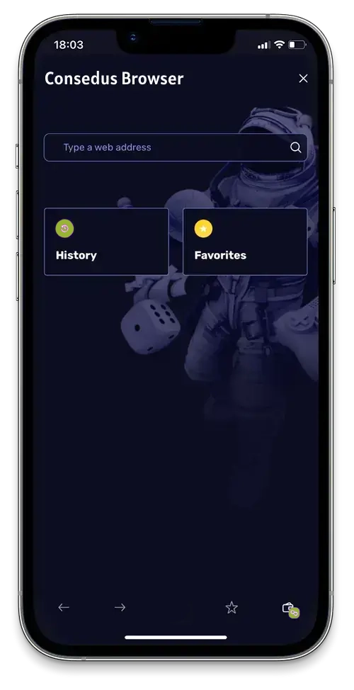 Feri wallet browser page